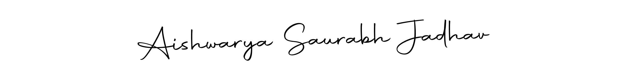 The best way (Autography-DOLnW) to make a short signature is to pick only two or three words in your name. The name Aishwarya Saurabh Jadhav include a total of six letters. For converting this name. Aishwarya Saurabh Jadhav signature style 10 images and pictures png