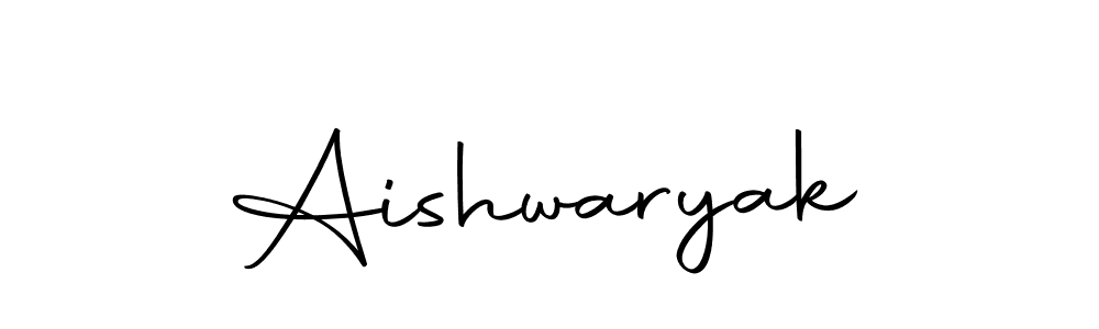 How to make Aishwaryak signature? Autography-DOLnW is a professional autograph style. Create handwritten signature for Aishwaryak name. Aishwaryak signature style 10 images and pictures png