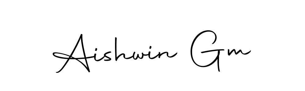 Design your own signature with our free online signature maker. With this signature software, you can create a handwritten (Autography-DOLnW) signature for name Aishwin Gm. Aishwin Gm signature style 10 images and pictures png