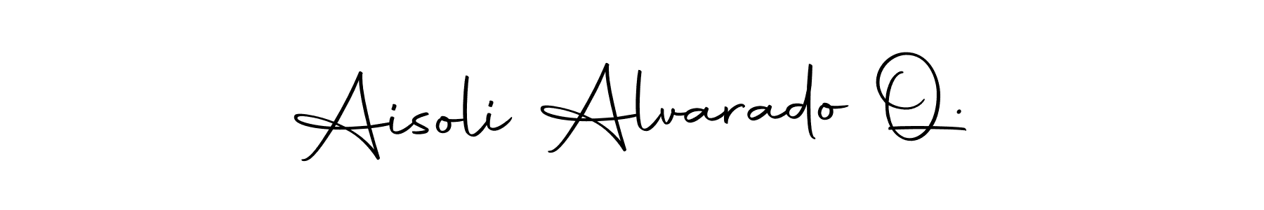 Autography-DOLnW is a professional signature style that is perfect for those who want to add a touch of class to their signature. It is also a great choice for those who want to make their signature more unique. Get Aisoli Alvarado Q. name to fancy signature for free. Aisoli Alvarado Q. signature style 10 images and pictures png