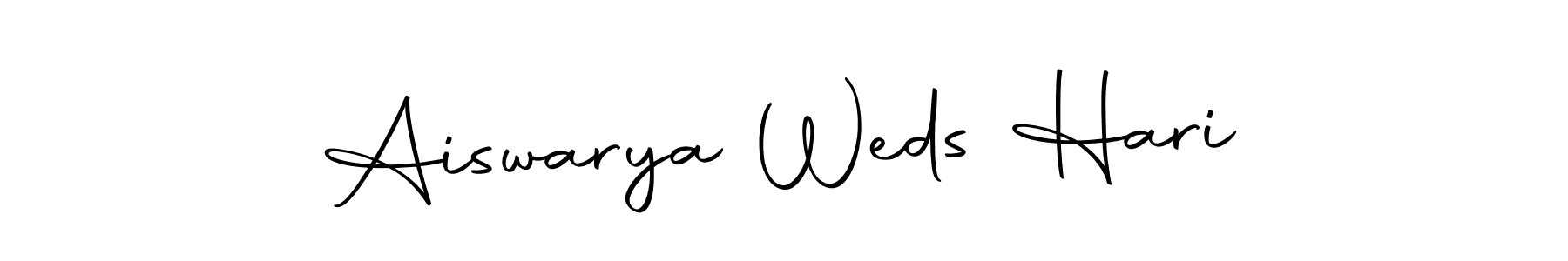 Create a beautiful signature design for name Aiswarya Weds Hari. With this signature (Autography-DOLnW) fonts, you can make a handwritten signature for free. Aiswarya Weds Hari signature style 10 images and pictures png