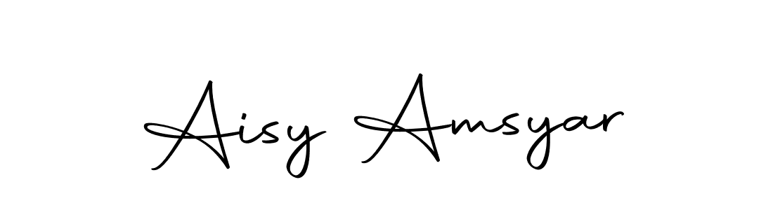 How to make Aisy Amsyar name signature. Use Autography-DOLnW style for creating short signs online. This is the latest handwritten sign. Aisy Amsyar signature style 10 images and pictures png