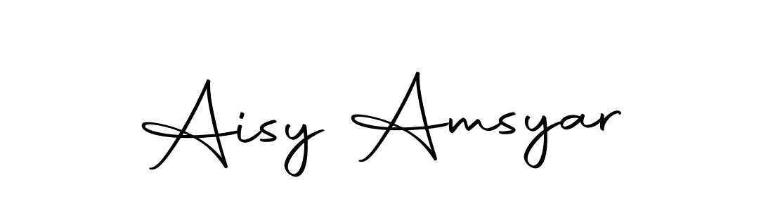 How to make Aisy Amsyar name signature. Use Autography-DOLnW style for creating short signs online. This is the latest handwritten sign. Aisy Amsyar signature style 10 images and pictures png