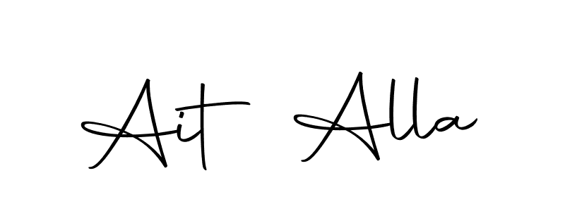 Use a signature maker to create a handwritten signature online. With this signature software, you can design (Autography-DOLnW) your own signature for name Ait Alla. Ait Alla signature style 10 images and pictures png