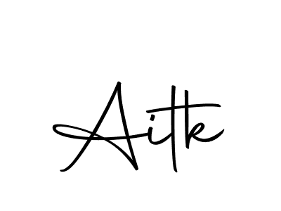 You should practise on your own different ways (Autography-DOLnW) to write your name (Aitk) in signature. don't let someone else do it for you. Aitk signature style 10 images and pictures png