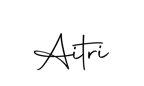 How to make Aitri name signature. Use Autography-DOLnW style for creating short signs online. This is the latest handwritten sign. Aitri signature style 10 images and pictures png