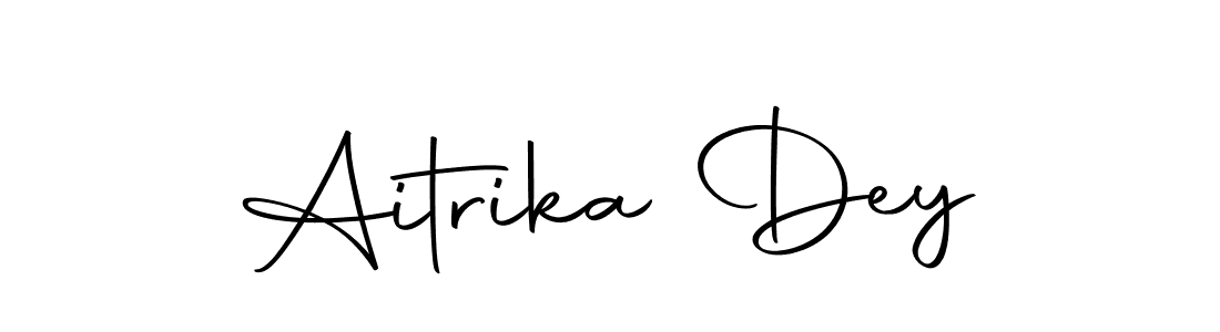 You should practise on your own different ways (Autography-DOLnW) to write your name (Aitrika Dey) in signature. don't let someone else do it for you. Aitrika Dey signature style 10 images and pictures png