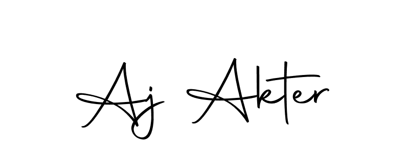 Design your own signature with our free online signature maker. With this signature software, you can create a handwritten (Autography-DOLnW) signature for name Aj Akter. Aj Akter signature style 10 images and pictures png