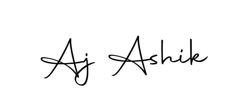How to make Aj Ashik name signature. Use Autography-DOLnW style for creating short signs online. This is the latest handwritten sign. Aj Ashik signature style 10 images and pictures png