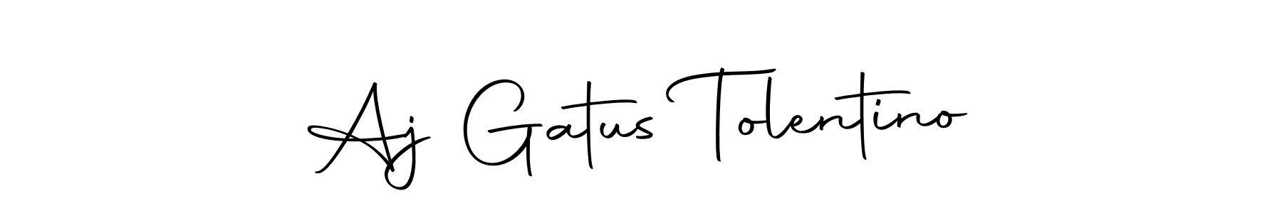 Make a beautiful signature design for name Aj Gatus Tolentino. Use this online signature maker to create a handwritten signature for free. Aj Gatus Tolentino signature style 10 images and pictures png