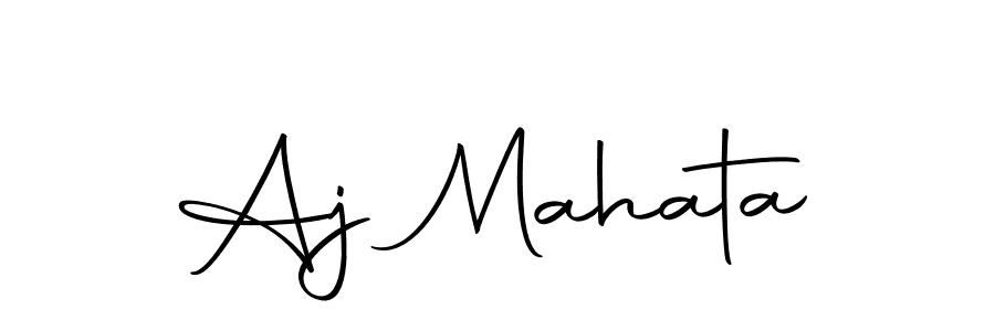 How to make Aj Mahata name signature. Use Autography-DOLnW style for creating short signs online. This is the latest handwritten sign. Aj Mahata signature style 10 images and pictures png