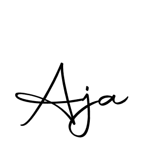 Use a signature maker to create a handwritten signature online. With this signature software, you can design (Autography-DOLnW) your own signature for name Aja. Aja signature style 10 images and pictures png