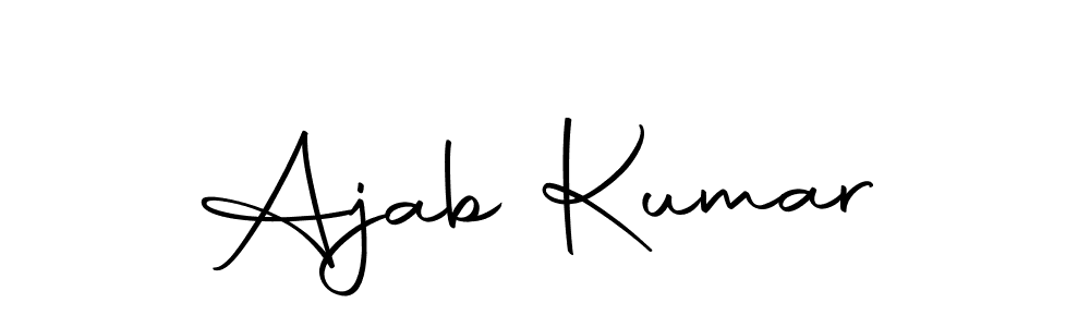 How to make Ajab Kumar name signature. Use Autography-DOLnW style for creating short signs online. This is the latest handwritten sign. Ajab Kumar signature style 10 images and pictures png