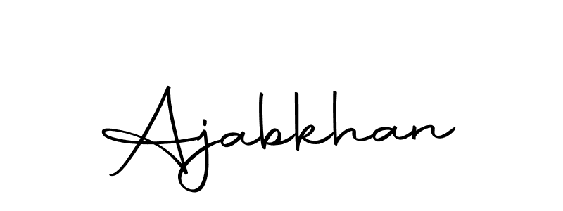 Use a signature maker to create a handwritten signature online. With this signature software, you can design (Autography-DOLnW) your own signature for name Ajabkhan. Ajabkhan signature style 10 images and pictures png