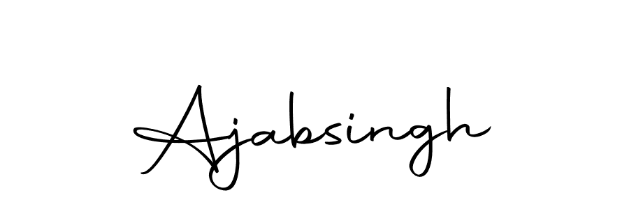 Design your own signature with our free online signature maker. With this signature software, you can create a handwritten (Autography-DOLnW) signature for name Ajabsingh. Ajabsingh signature style 10 images and pictures png