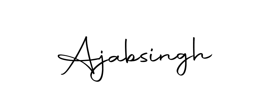 Design your own signature with our free online signature maker. With this signature software, you can create a handwritten (Autography-DOLnW) signature for name Ajabsingh. Ajabsingh signature style 10 images and pictures png