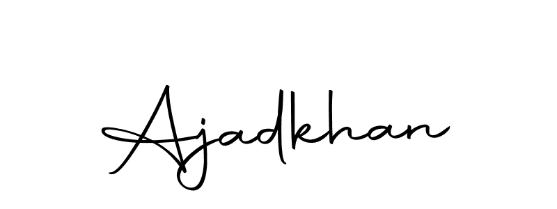 The best way (Autography-DOLnW) to make a short signature is to pick only two or three words in your name. The name Ajadkhan include a total of six letters. For converting this name. Ajadkhan signature style 10 images and pictures png