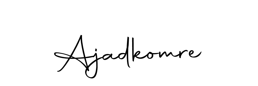 The best way (Autography-DOLnW) to make a short signature is to pick only two or three words in your name. The name Ajadkomre include a total of six letters. For converting this name. Ajadkomre signature style 10 images and pictures png