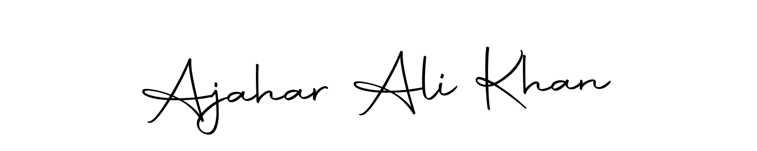 Use a signature maker to create a handwritten signature online. With this signature software, you can design (Autography-DOLnW) your own signature for name Ajahar Ali Khan. Ajahar Ali Khan signature style 10 images and pictures png