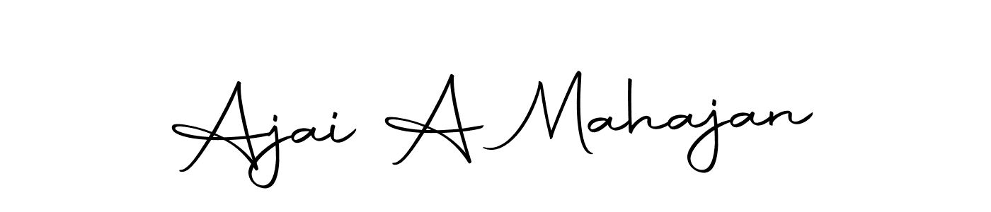 Create a beautiful signature design for name Ajai A Mahajan. With this signature (Autography-DOLnW) fonts, you can make a handwritten signature for free. Ajai A Mahajan signature style 10 images and pictures png