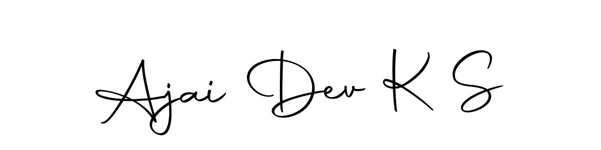 Create a beautiful signature design for name Ajai Dev K S. With this signature (Autography-DOLnW) fonts, you can make a handwritten signature for free. Ajai Dev K S signature style 10 images and pictures png