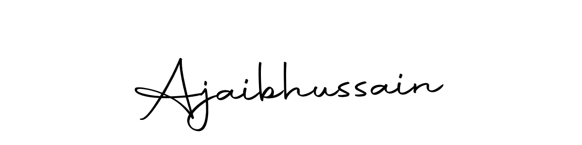 You should practise on your own different ways (Autography-DOLnW) to write your name (Ajaibhussain) in signature. don't let someone else do it for you. Ajaibhussain signature style 10 images and pictures png