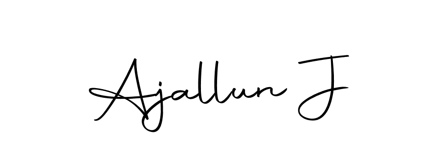 Here are the top 10 professional signature styles for the name Ajallun J. These are the best autograph styles you can use for your name. Ajallun J signature style 10 images and pictures png