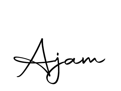 You should practise on your own different ways (Autography-DOLnW) to write your name (Ajam) in signature. don't let someone else do it for you. Ajam signature style 10 images and pictures png