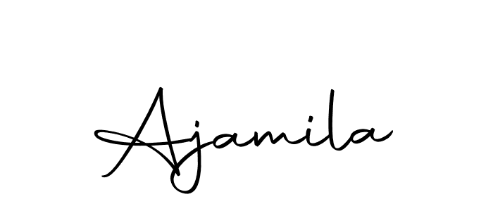 Design your own signature with our free online signature maker. With this signature software, you can create a handwritten (Autography-DOLnW) signature for name Ajamila. Ajamila signature style 10 images and pictures png