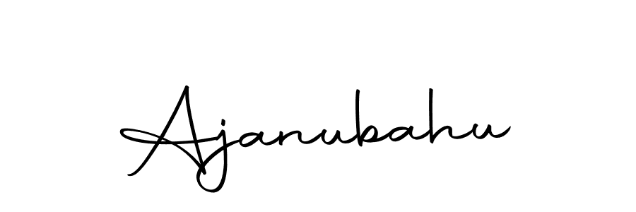 You should practise on your own different ways (Autography-DOLnW) to write your name (Ajanubahu) in signature. don't let someone else do it for you. Ajanubahu signature style 10 images and pictures png