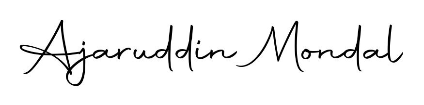 This is the best signature style for the Ajaruddin Mondal name. Also you like these signature font (Autography-DOLnW). Mix name signature. Ajaruddin Mondal signature style 10 images and pictures png