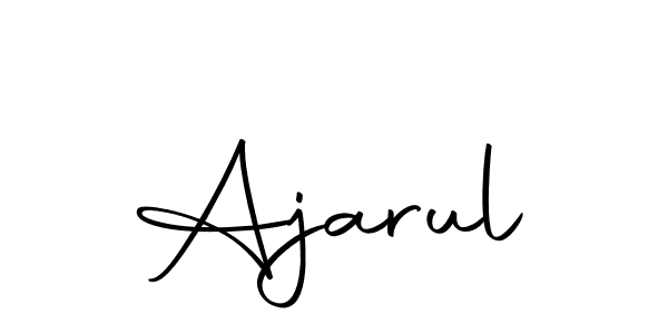 Design your own signature with our free online signature maker. With this signature software, you can create a handwritten (Autography-DOLnW) signature for name Ajarul. Ajarul signature style 10 images and pictures png