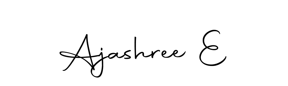 The best way (Autography-DOLnW) to make a short signature is to pick only two or three words in your name. The name Ajashree E include a total of six letters. For converting this name. Ajashree E signature style 10 images and pictures png