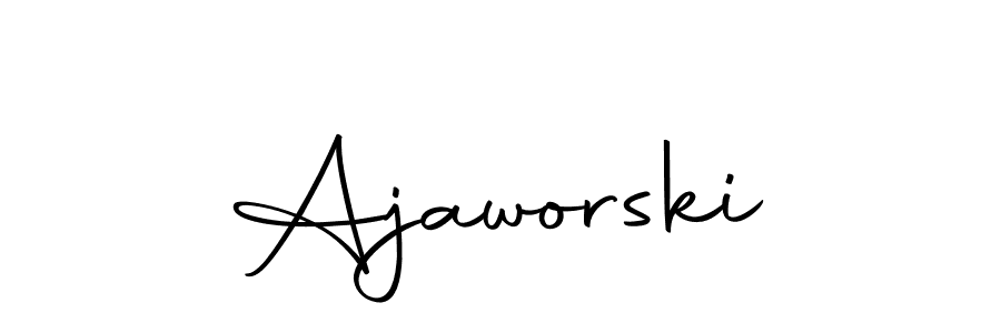 Create a beautiful signature design for name Ajaworski. With this signature (Autography-DOLnW) fonts, you can make a handwritten signature for free. Ajaworski signature style 10 images and pictures png
