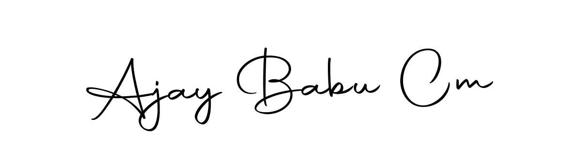 Use a signature maker to create a handwritten signature online. With this signature software, you can design (Autography-DOLnW) your own signature for name Ajay Babu Cm. Ajay Babu Cm signature style 10 images and pictures png