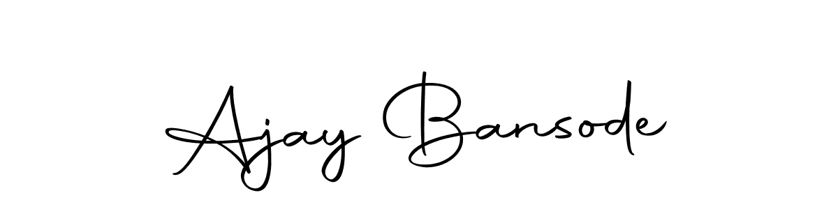 Make a short Ajay Bansode signature style. Manage your documents anywhere anytime using Autography-DOLnW. Create and add eSignatures, submit forms, share and send files easily. Ajay Bansode signature style 10 images and pictures png