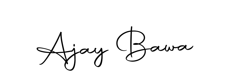 How to make Ajay Bawa name signature. Use Autography-DOLnW style for creating short signs online. This is the latest handwritten sign. Ajay Bawa signature style 10 images and pictures png