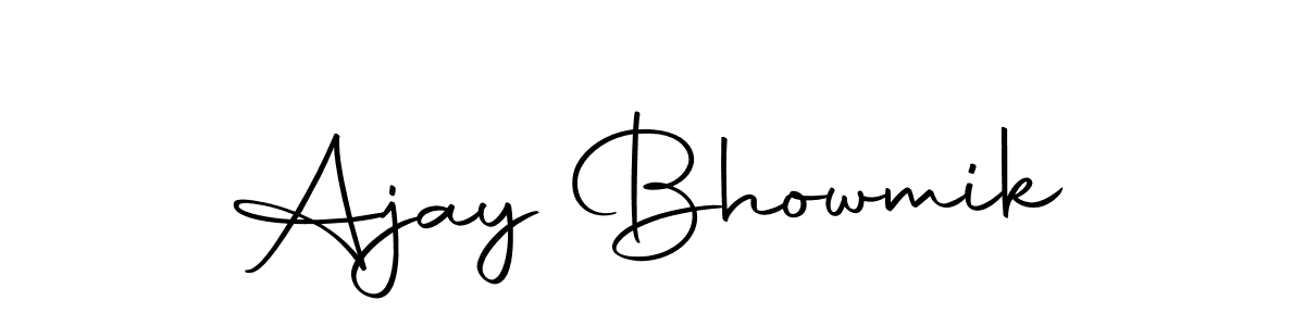 The best way (Autography-DOLnW) to make a short signature is to pick only two or three words in your name. The name Ajay Bhowmik include a total of six letters. For converting this name. Ajay Bhowmik signature style 10 images and pictures png