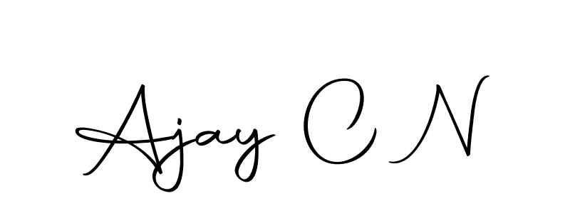 Use a signature maker to create a handwritten signature online. With this signature software, you can design (Autography-DOLnW) your own signature for name Ajay C N. Ajay C N signature style 10 images and pictures png