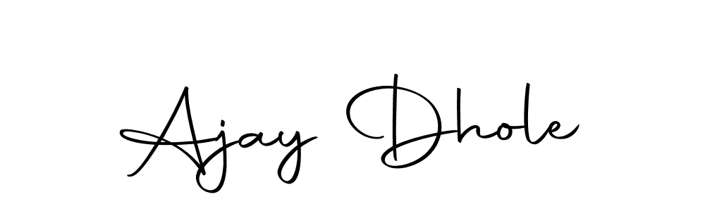 How to make Ajay Dhole name signature. Use Autography-DOLnW style for creating short signs online. This is the latest handwritten sign. Ajay Dhole signature style 10 images and pictures png