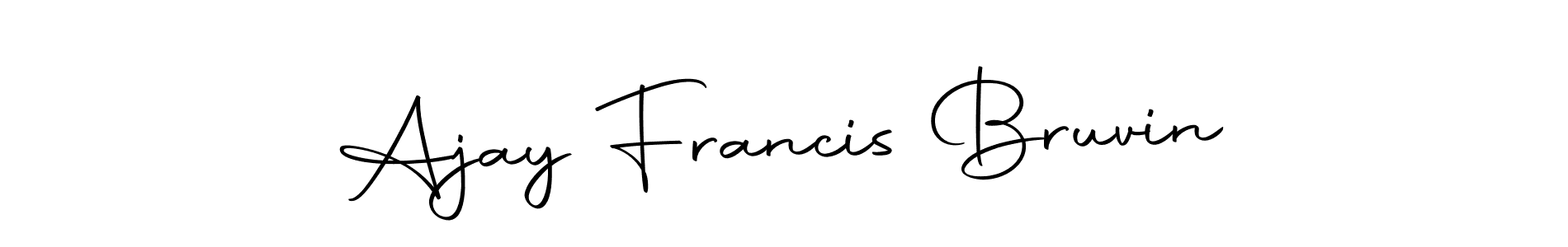 How to make Ajay Francis Bruvin name signature. Use Autography-DOLnW style for creating short signs online. This is the latest handwritten sign. Ajay Francis Bruvin signature style 10 images and pictures png