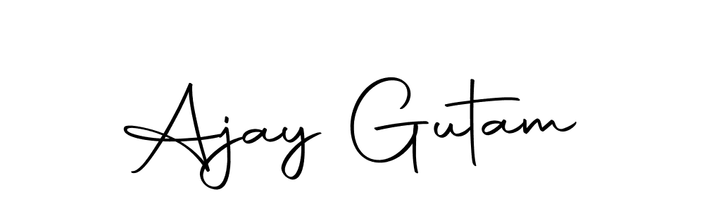 You can use this online signature creator to create a handwritten signature for the name Ajay Gutam. This is the best online autograph maker. Ajay Gutam signature style 10 images and pictures png