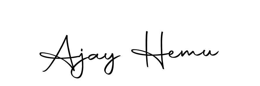 How to make Ajay Hemu signature? Autography-DOLnW is a professional autograph style. Create handwritten signature for Ajay Hemu name. Ajay Hemu signature style 10 images and pictures png