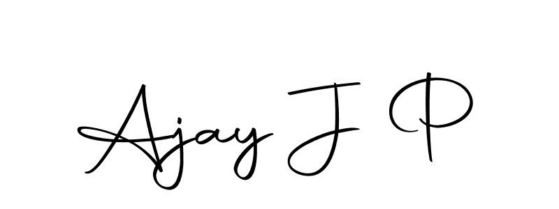 How to make Ajay J P name signature. Use Autography-DOLnW style for creating short signs online. This is the latest handwritten sign. Ajay J P signature style 10 images and pictures png