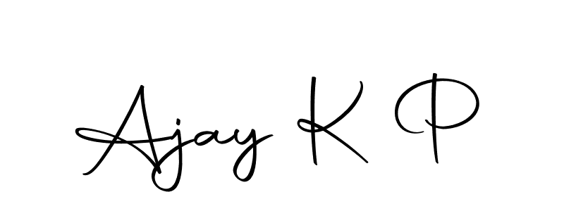 Design your own signature with our free online signature maker. With this signature software, you can create a handwritten (Autography-DOLnW) signature for name Ajay K P. Ajay K P signature style 10 images and pictures png