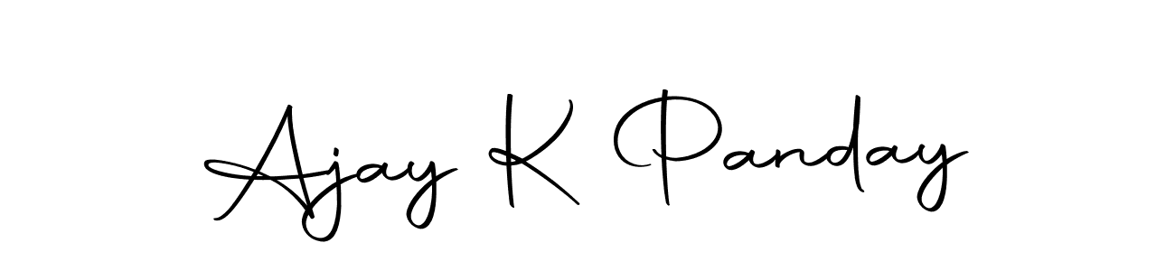 You should practise on your own different ways (Autography-DOLnW) to write your name (Ajay K Panday) in signature. don't let someone else do it for you. Ajay K Panday signature style 10 images and pictures png