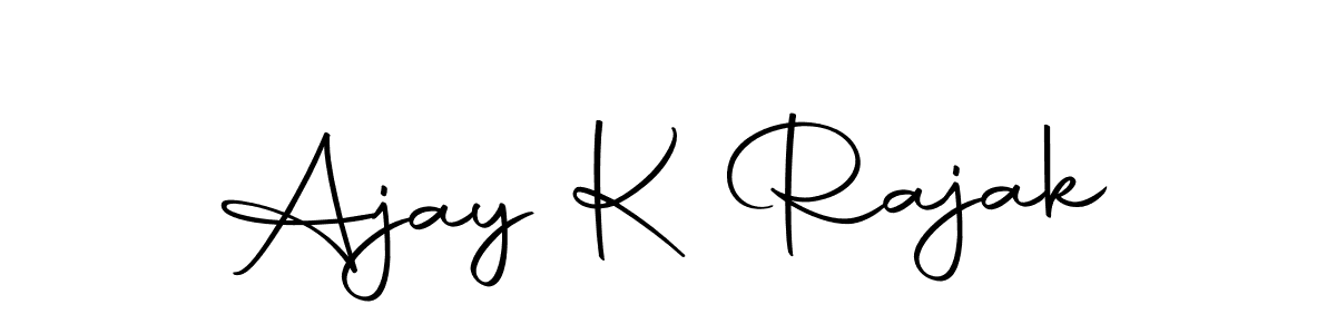Create a beautiful signature design for name Ajay K Rajak. With this signature (Autography-DOLnW) fonts, you can make a handwritten signature for free. Ajay K Rajak signature style 10 images and pictures png