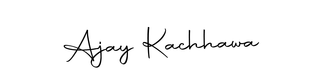 How to make Ajay Kachhawa name signature. Use Autography-DOLnW style for creating short signs online. This is the latest handwritten sign. Ajay Kachhawa signature style 10 images and pictures png