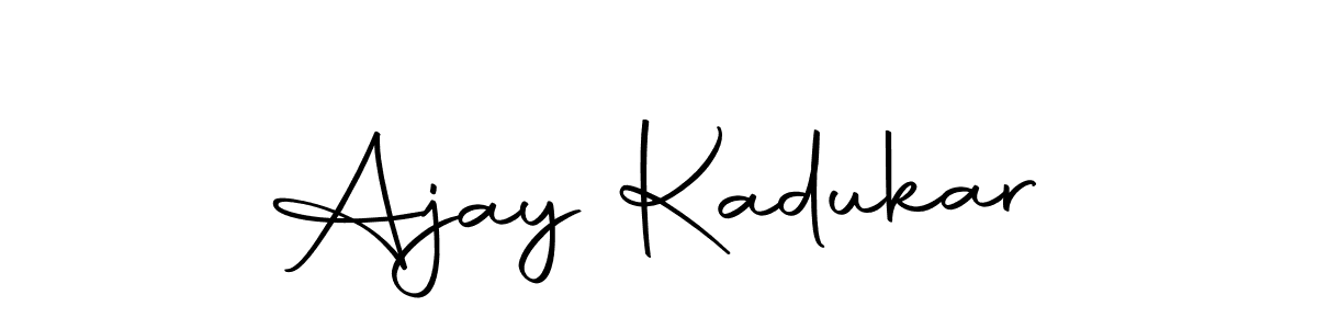 Create a beautiful signature design for name Ajay Kadukar. With this signature (Autography-DOLnW) fonts, you can make a handwritten signature for free. Ajay Kadukar signature style 10 images and pictures png