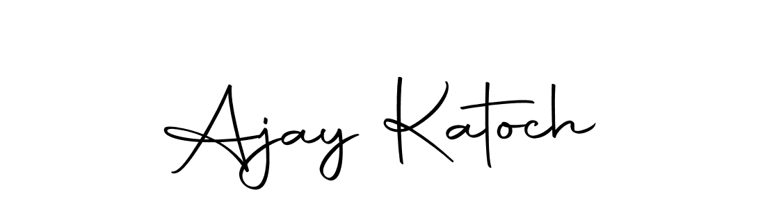 How to make Ajay Katoch name signature. Use Autography-DOLnW style for creating short signs online. This is the latest handwritten sign. Ajay Katoch signature style 10 images and pictures png